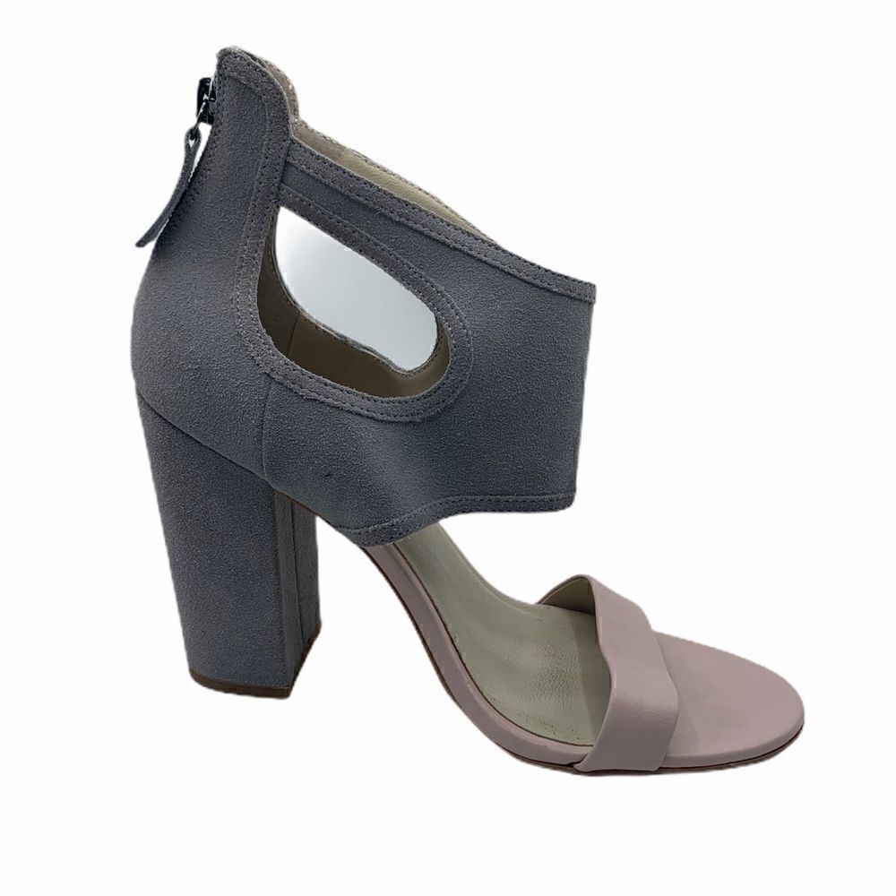 Mojo Moxy❤️ gray and pink block sandal heel